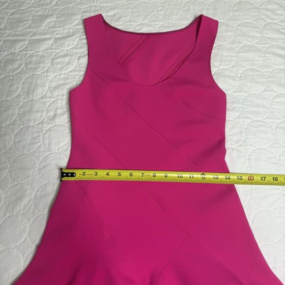Derek Lam 10 Crosby Sleeveless Flare Ponte Mini Dress Rose Pink Approx. Small - Picture 8 of 16